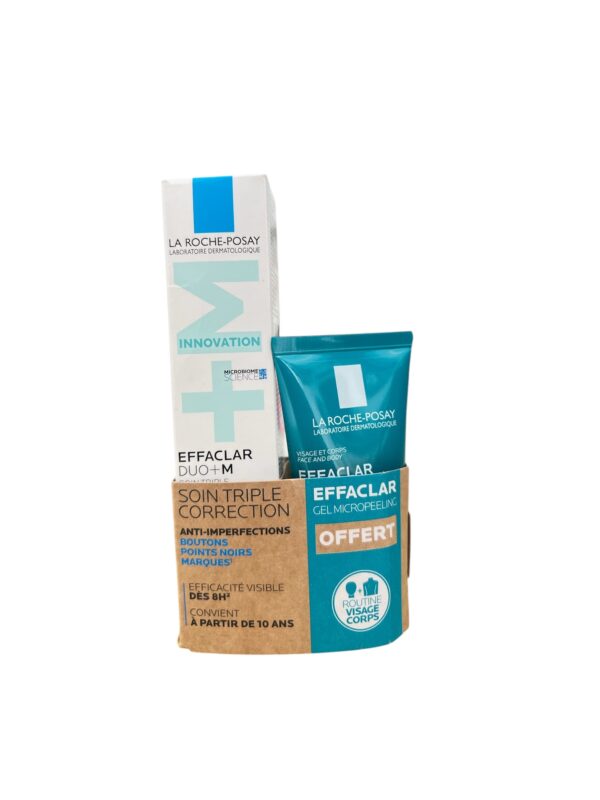 Duo + M avec gel effaclar micropeeling offert LA Roche-Posay