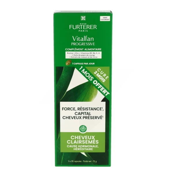 René Furterer Vitalfan Antichute packet de 3 boites de 30 Caps