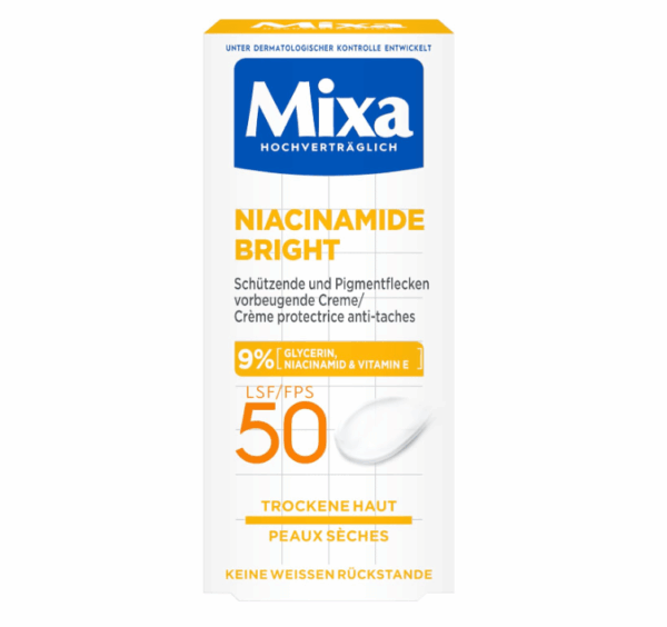 Mixa Niacinamide Bright Crème protectrice et préventive contre les taches pigmentaires SPF 50